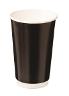 CUPS DOUBLE WALL PAPER HOT BLACK 460ML (CA-DW16CPT-BLK) 25S